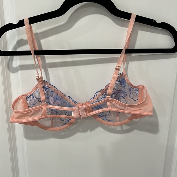 Women’s Pink and Baby Blue Lace Bra - see through - Medium - Picture 3 of 3